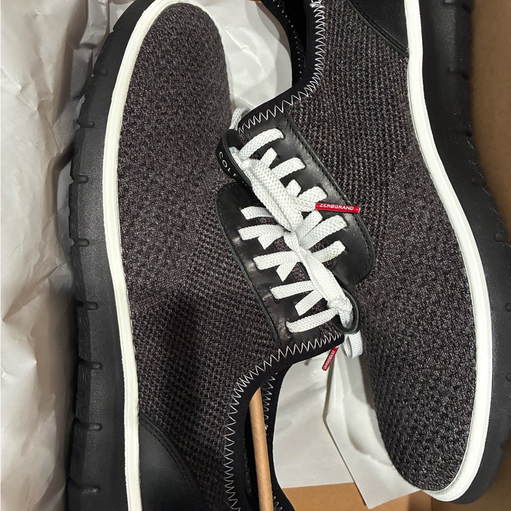 Cole Haan Black and White Knit Sneakers